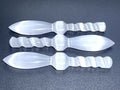 Selenite Crystal Decorative Sword Knife Spiral Point Wand (7-8 Inches) Wholesale Carving