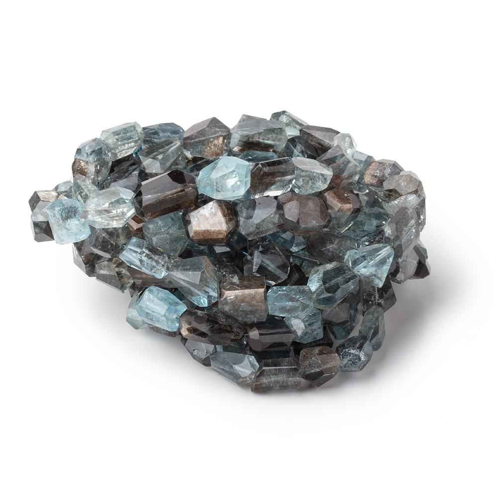 8-12mm Copper Moss Aquamarine Faceted Nugget 16 inch 42 Beads AAA
