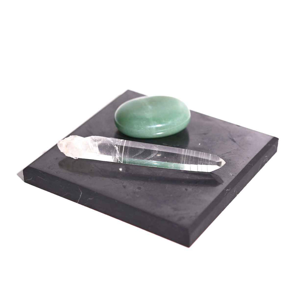 Shungite Square Plate 4 Inch